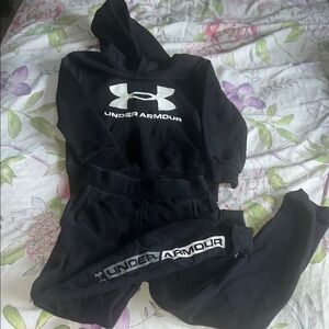 Under Armour Black Tracksuit with White Logo